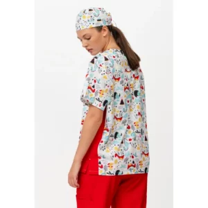 Bandana estampada WorkTeam M861, Estampado/Rojo, vista con persona
