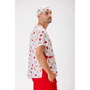 Bandana estampada WorkTeam M862, Estampado/Rojo, vista con persona
