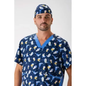Bandana estampada WorkTeam M863, Estampado/Azul celeste, vista con persona