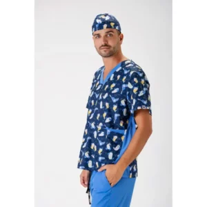 Bandana estampada WorkTeam M863, Estampado/Azul celeste, vista con persona