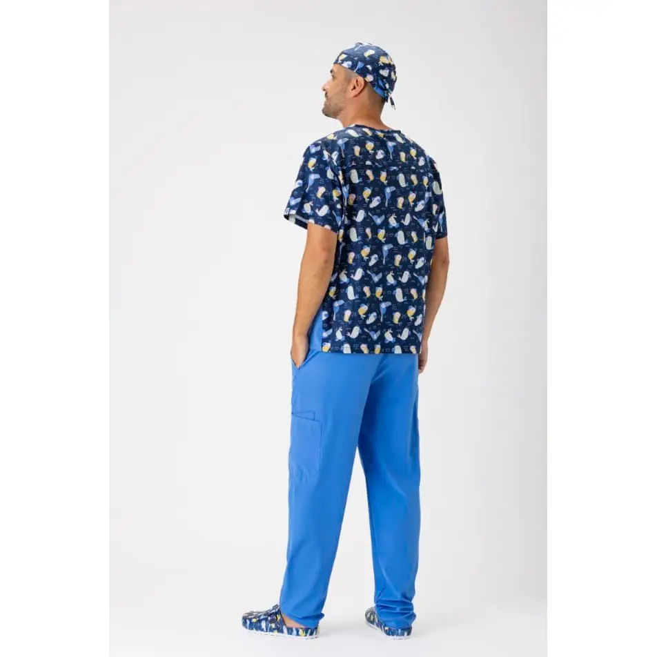 Bandana estampada WorkTeam M863 4 Bandana estampada WorkTeam M863, Estampado/Azul celeste, vista con persona