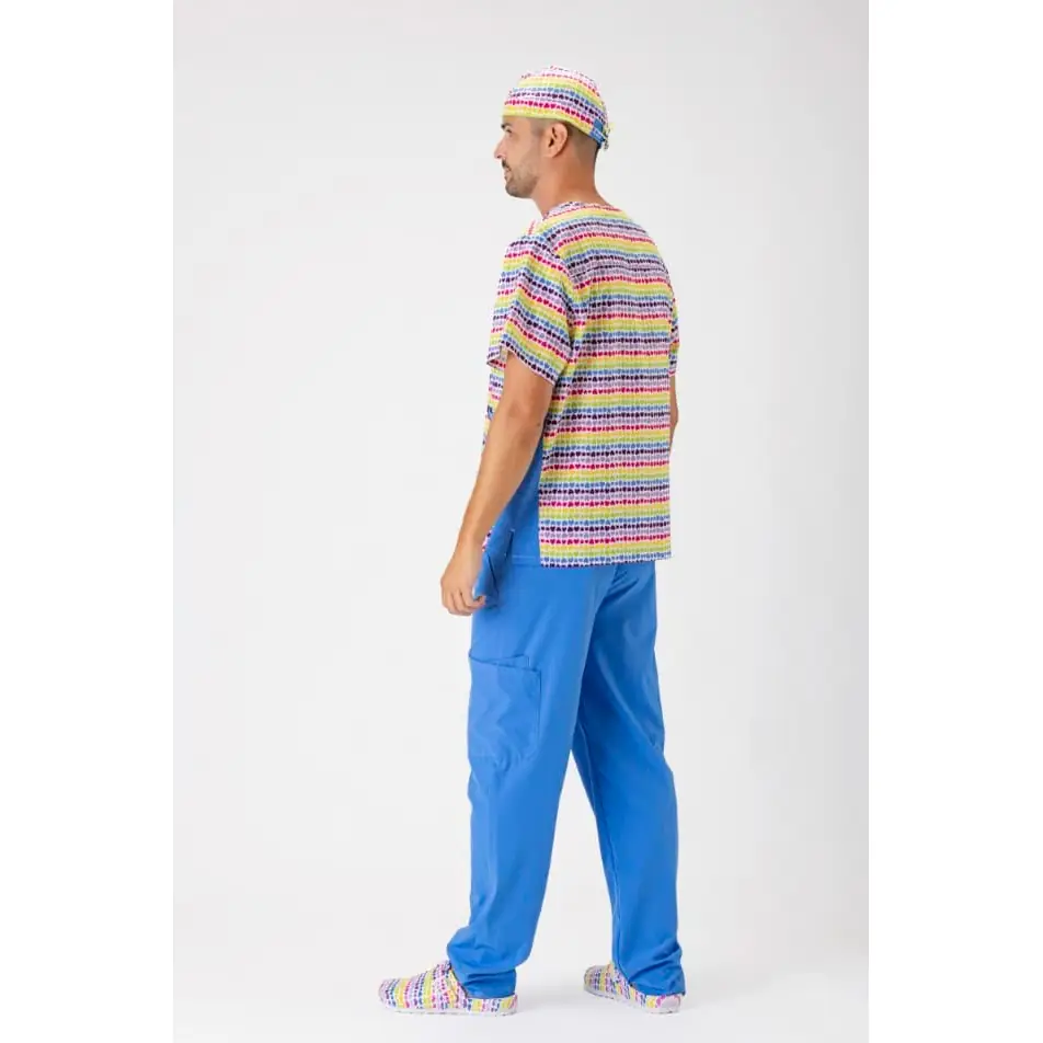 Bandana estampada WorkTeam M864 4 Bandana estampada WorkTeam M864, Estampado/Azul celeste, vista con persona