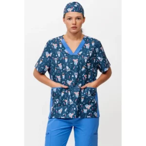 Bandana estampada WorkTeam M865, Estampado/Azul celeste, vista con persona
