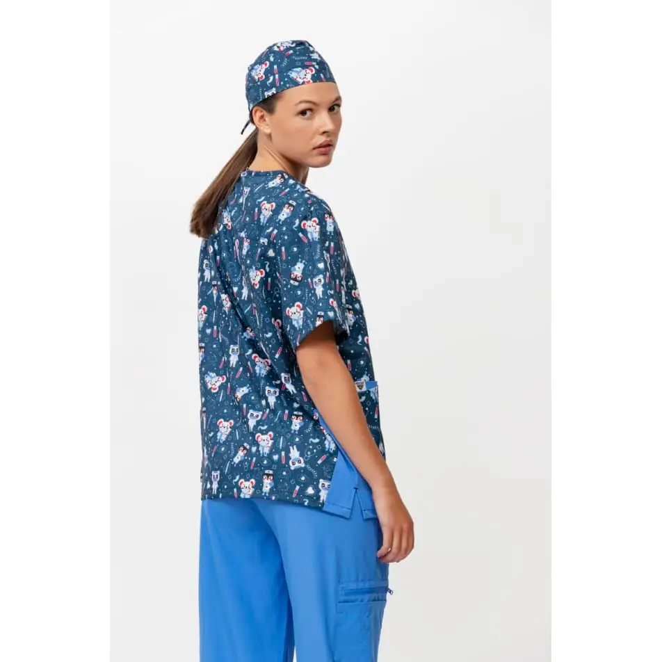 Bandana estampada WorkTeam M865 2 Bandana estampada WorkTeam M865, Estampado/Azul celeste, vista con persona