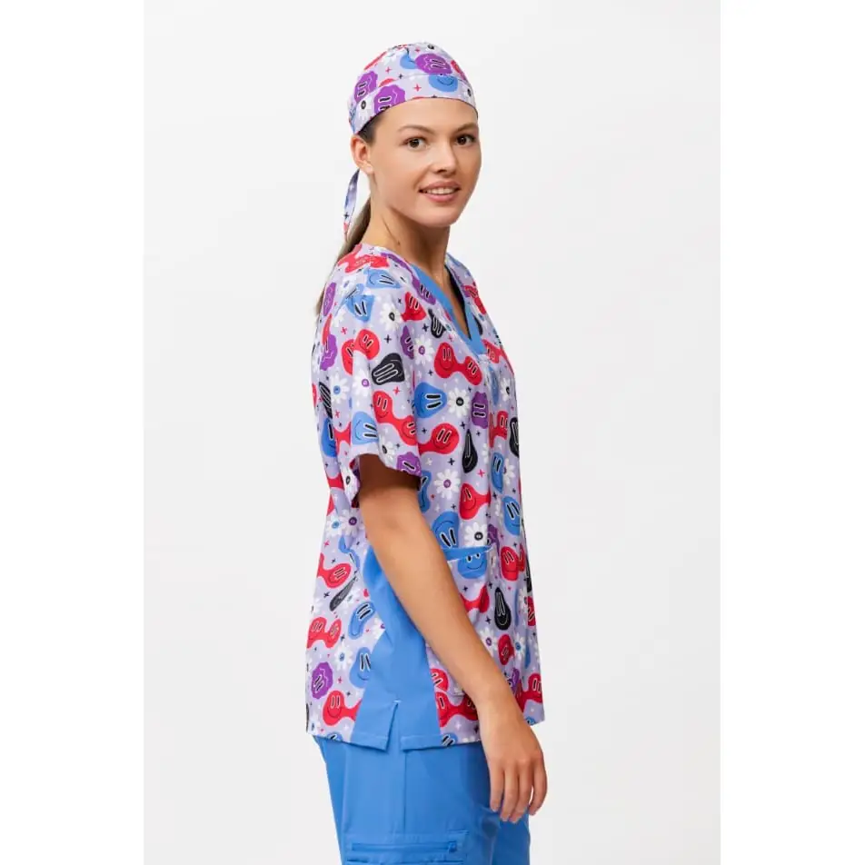 Bandana estampada WorkTeam M866 1 Bandana estampada WorkTeam M866, Estampado/Azul celeste, vista con persona