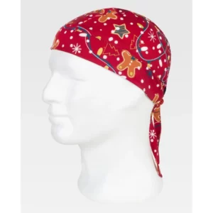 Bandana estampada WorkTeam M868, Estampado/Negro, vista oblicua sobre maniquí