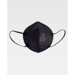 Mascarillas FFP2, envase 50 WorkTeam MSK9055, Negro, vista frontal de producto