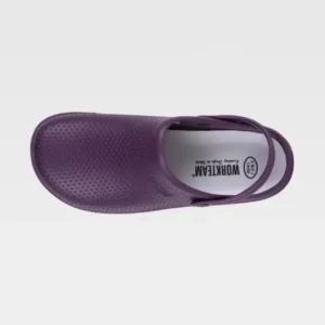 Zueco WorkTeam P2006, Morado, vista cenital de un zapato