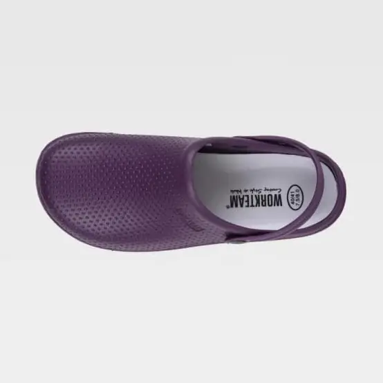 Zueco WorkTeam P2006 41 Zueco WorkTeam P2006, Morado, vista cenital de un zapato