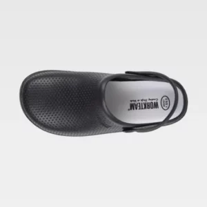 Zueco WorkTeam P2006, Negro, vista cenital de un zapato