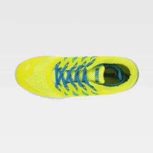Zapatilla deportiva WorkTeam P4001, Amarillo flúor, vista cenital de un zapato