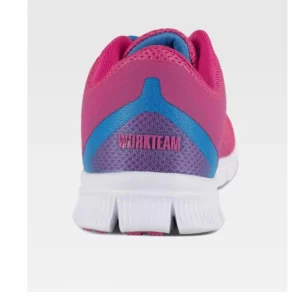 Zapatilla deportiva WorkTeam P4001, Rosa fucsia, vista del talón