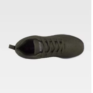 Zapatilla deportiva WorkTeam P4002, Verde oscuro, vista cenital de un zapato