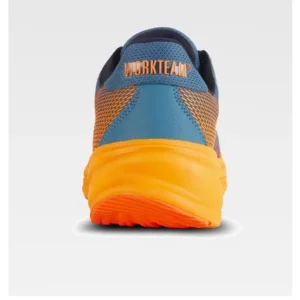 Zapatilla deportiva WorkTeam P4005, Azafata/Naranja fluor, vista del talón