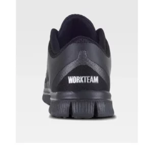 Zapatilla deportiva WorkTeam P4009, Negro/Negro, vista del talón