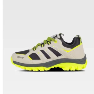 Zapatilla de trekking WorkTeam P4015, Gris claro/Amarillo flúor, vista lateral izquierda