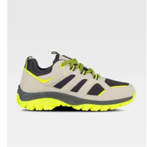 Zapatilla de trekking WorkTeam P4015, Gris claro/Amarillo flúor, vista lateral derecha