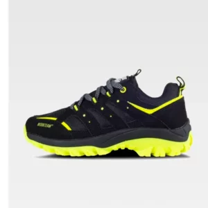 Zapatilla de trekking WorkTeam P4015, Negro/Amarillo fluor, vista lateral izquierda