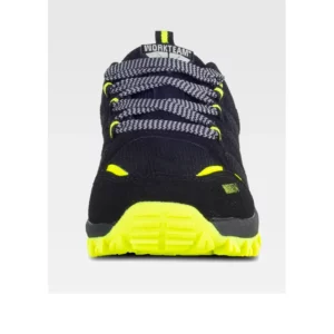 Zapatilla de trekking WorkTeam P4015, Negro/Amarillo fluor, vista frontal