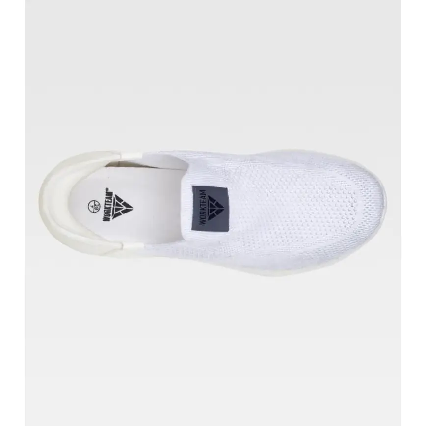 Zapatilla de punto WorkTeam P4020 4 Zapatilla de punto WorkTeam P4020, Blanco, vista cenital de un zapato