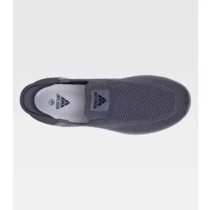 Zapatilla de punto WorkTeam P4020, Gris, vista cenital de un zapato