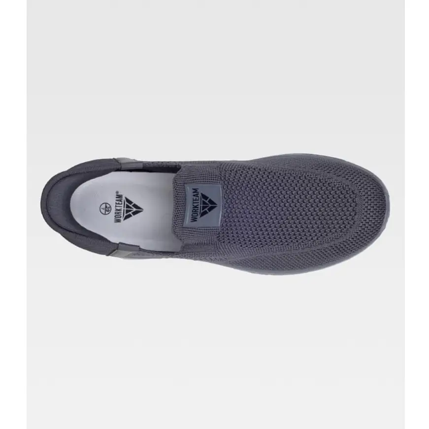 Zapatilla de punto WorkTeam P4020 19 Zapatilla de punto WorkTeam P4020, Gris, vista cenital de un zapato