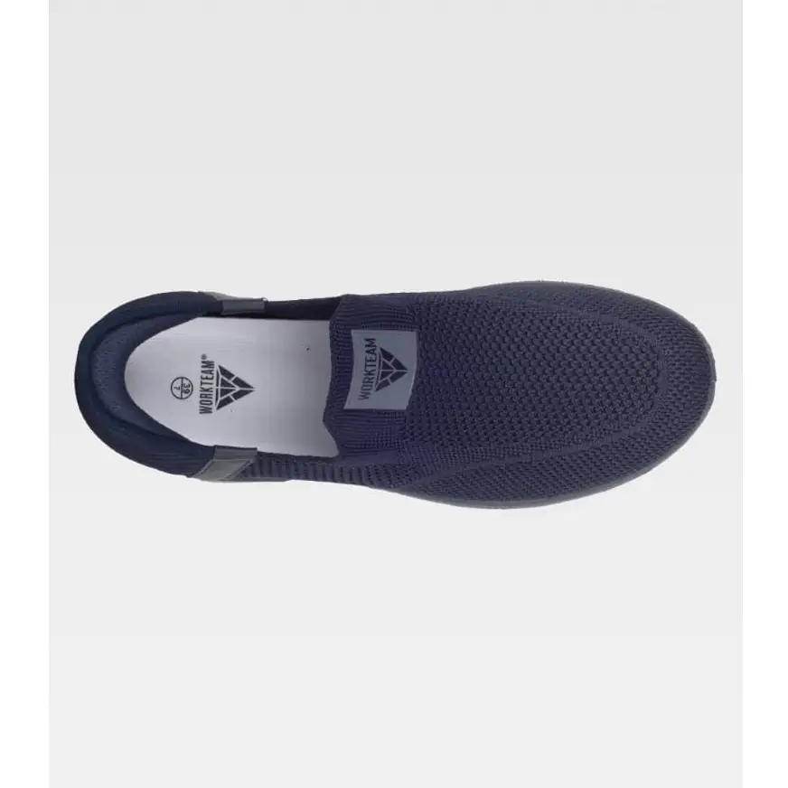 Zapatilla de punto WorkTeam P4020 31 Zapatilla de punto WorkTeam P4020, Marino, vista cenital de un zapato
