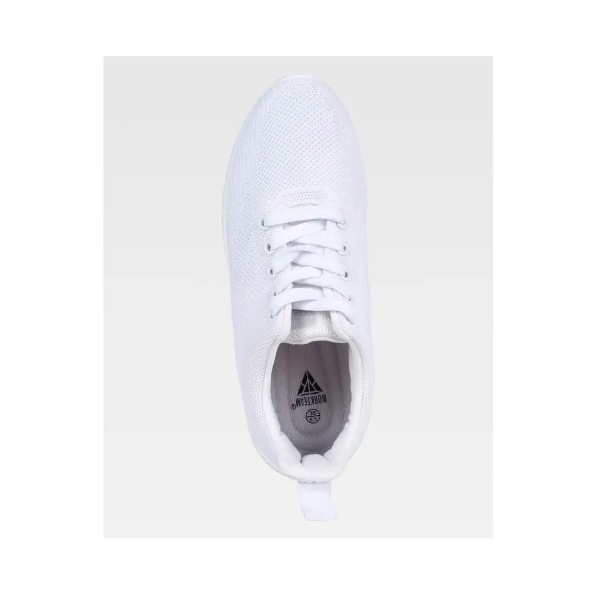 Zapatilla deportiva de punto WorkTeam P4021 4 Zapatilla deportiva de punto WorkTeam P4021, Blanco, vista cenital de un zapato