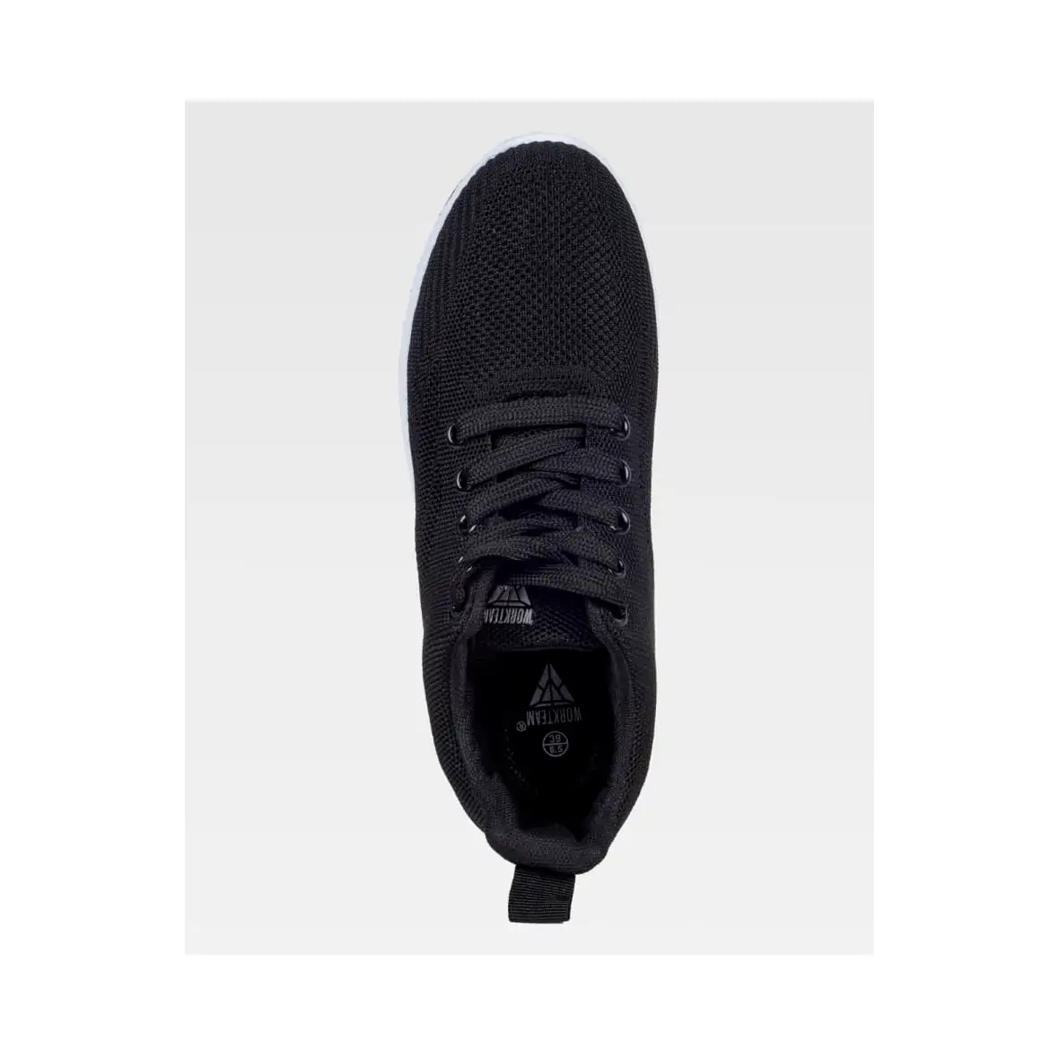 Zapatilla deportiva de punto WorkTeam P4021 10 Zapatilla deportiva de punto WorkTeam P4021, Negro, vista cenital de un zapato
