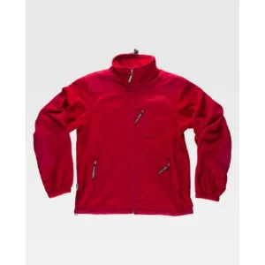 Chaqueta polar con coderas WorkTeam S4000, Granate, vista frontal