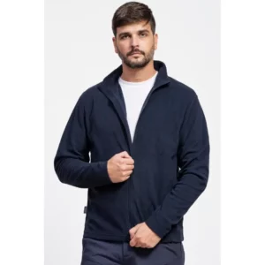 Chaqueta polar segunda piel WorkTeam S4002, Marino, vista frontal con modelo