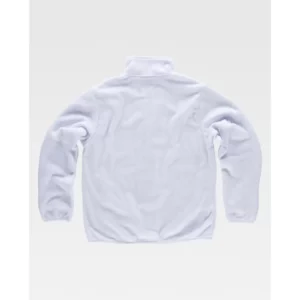 Chaqueta polar con bolsillos WorkTeam S4005, Blanco, vista trasera