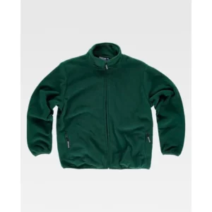 Chaqueta polar con bolsillos WorkTeam S4005, Verde oscuro, vista frontal