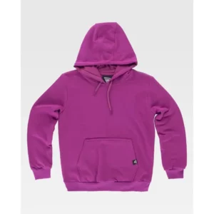 Sudadera básica con capucha WorkTeam S5506, Burdeos, vista frontal