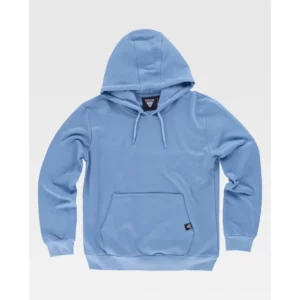 Sudadera básica con capucha WorkTeam S5506, Celeste, vista frontal