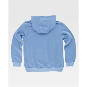 Sudadera básica con capucha WorkTeam S5506, Celeste, vista trasera