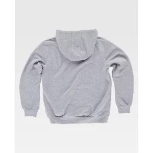 Sudadera básica con capucha WorkTeam S5506, Gris jaspeado, vista trasera