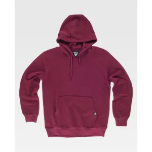 Sudadera básica con capucha WorkTeam S5506, Granate, vista frontal