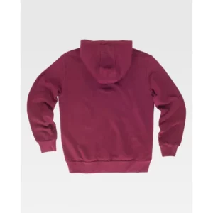 Sudadera básica con capucha WorkTeam S5506, Granate, vista trasera