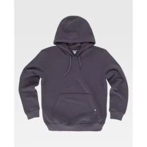 Sudadera básica con capucha WorkTeam S5506, Gris oscuro, vista frontal