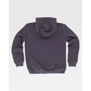 Sudadera básica con capucha WorkTeam S5506, Gris oscuro, vista trasera