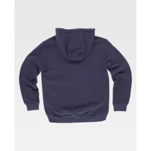 Sudadera básica con capucha WorkTeam S5506, Marino, vista trasera
