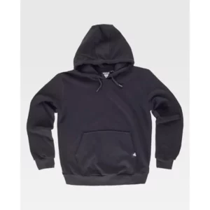 Sudadera básica con capucha WorkTeam S5506, Negro, vista frontal