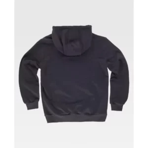 Sudadera básica con capucha WorkTeam S5506, Negro, vista trasera