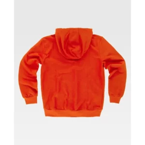 Sudadera básica con capucha WorkTeam S5506, Naranja, vista trasera