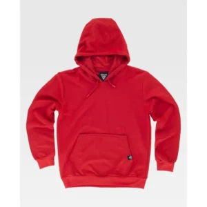 Sudadera básica con capucha WorkTeam S5506, Rojo, vista frontal