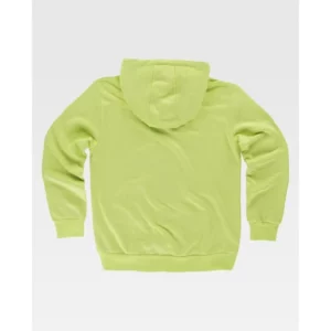 Sudadera básica con capucha WorkTeam S5506, Verde lima, vista trasera