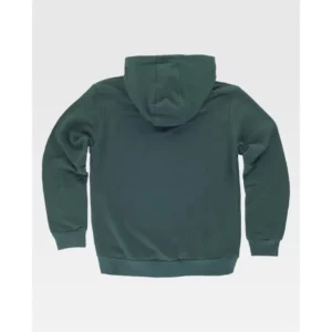 Sudadera básica con capucha WorkTeam S5506, Verde oscuro, vista trasera
