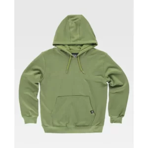 Sudadera básica con capucha WorkTeam S5506, Verde oliva, vista frontal