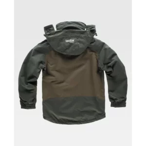 Chaqueta impermeable WorkTeam S8220, Verde bosque/Verde oliva, vista posterior